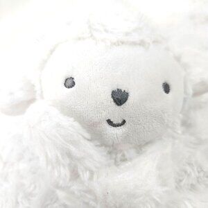 Just One You Carters Lamb Security Blanket Baby Lovey Plush White Gray Stars